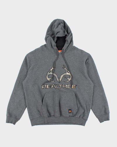 Vintage Y2K Real Tree Centre Logo Hoodie - L