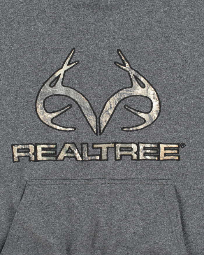 Vintage Y2K Real Tree Centre Logo Hoodie - L