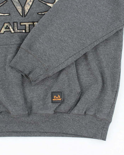 Vintage Y2K Real Tree Centre Logo Hoodie - L