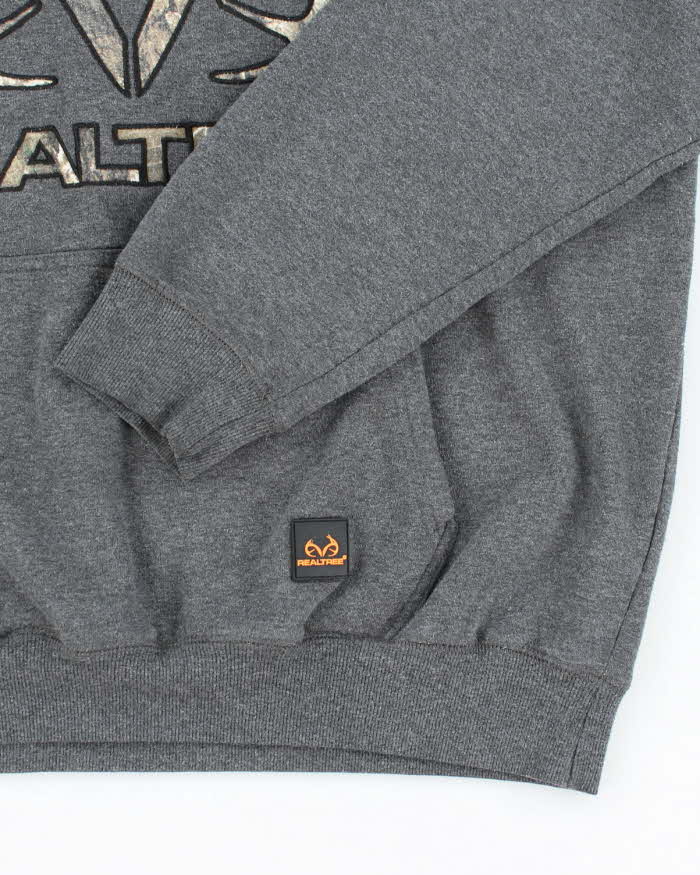 Vintage Y2K Real Tree Centre Logo Hoodie - L