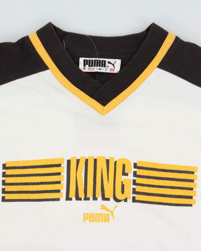 Vintage 90's Puma King Short Sleeve Centre Logo Sweatshirt - M