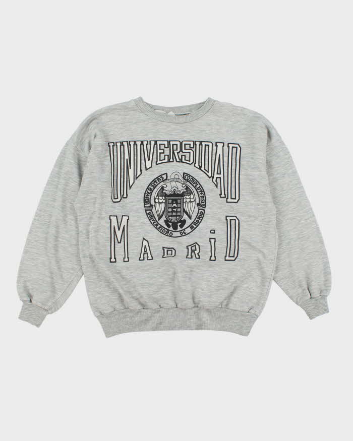 Vintage 90's Madrid University Graphic Print Sweatshirt - M