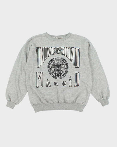 Vintage 90's Madrid University Graphic Print Sweatshirt - M