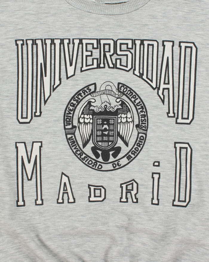 Vintage 90's Madrid University Graphic Print Sweatshirt - M