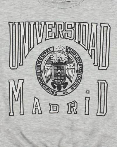 Vintage 90's Madrid University Graphic Print Sweatshirt - M