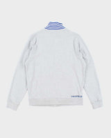 Vintage 2000's Lacoste Full Zip Striped Neck Hoodie - M