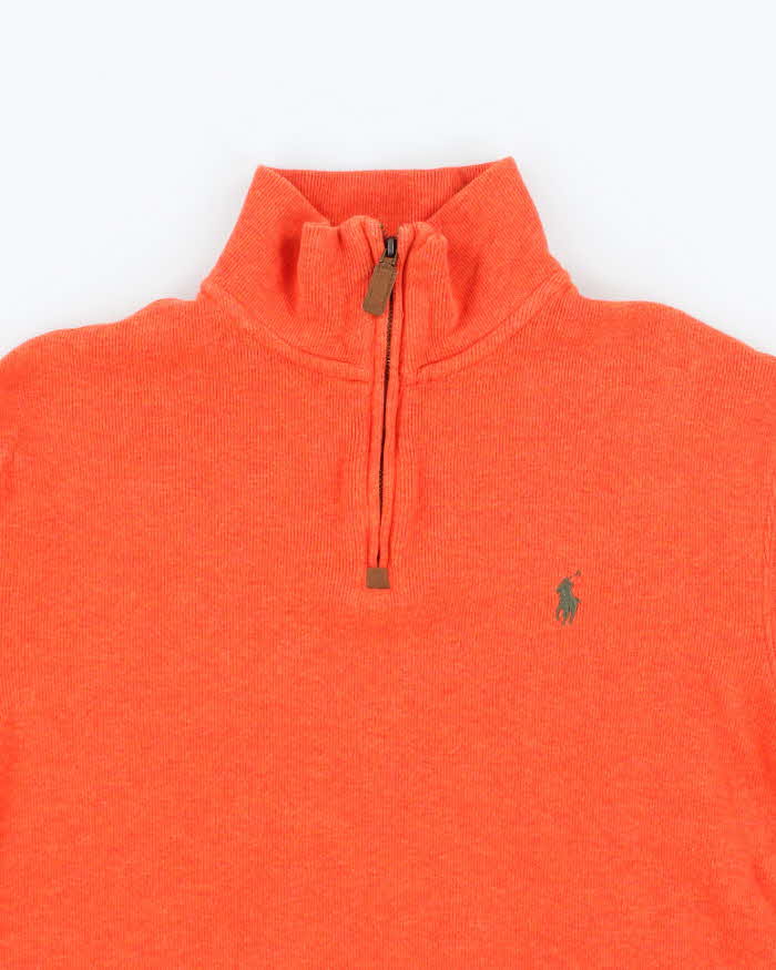 Vintage 2000's Ralph Lauren Small Horse Quarter Zip Sweatshirt - S
