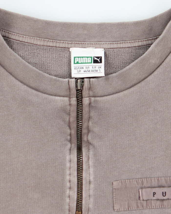 Vintage 2000's Puma Faded Quarter Zip Sweatshirt - S
