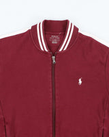Vintage Ralph Lauren Small Horse Zip Up Bomber Sweatshirt - M