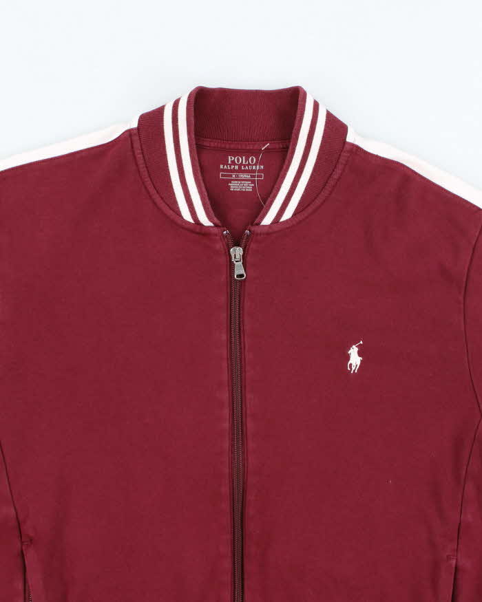 Vintage Ralph Lauren Small Horse Zip Up Bomber Sweatshirt - M