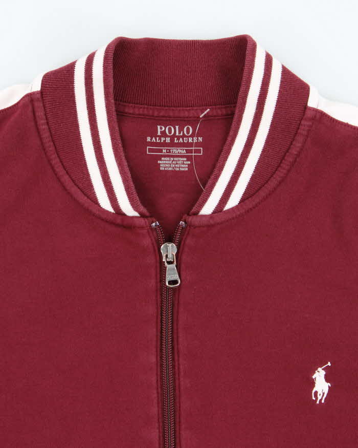 Vintage Ralph Lauren Small Horse Zip Up Bomber Sweatshirt - M