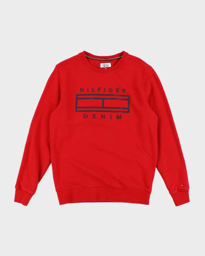Vintage 2000's Tommy Hilfiger Spell Out Logo Sweatshirt - M