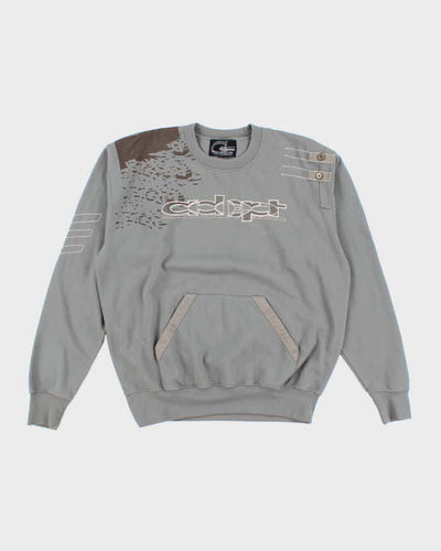 Vintage Y2K Adapt Embroidered Logo Sweatshirt - L