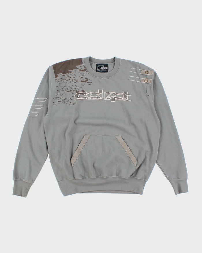 Vintage Y2K Adapt Embroidered Logo Sweatshirt - L
