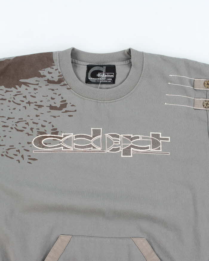 Vintage Y2K Adapt Embroidered Logo Sweatshirt - L