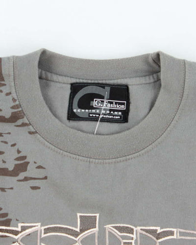 Vintage Y2K Adapt Embroidered Logo Sweatshirt - L