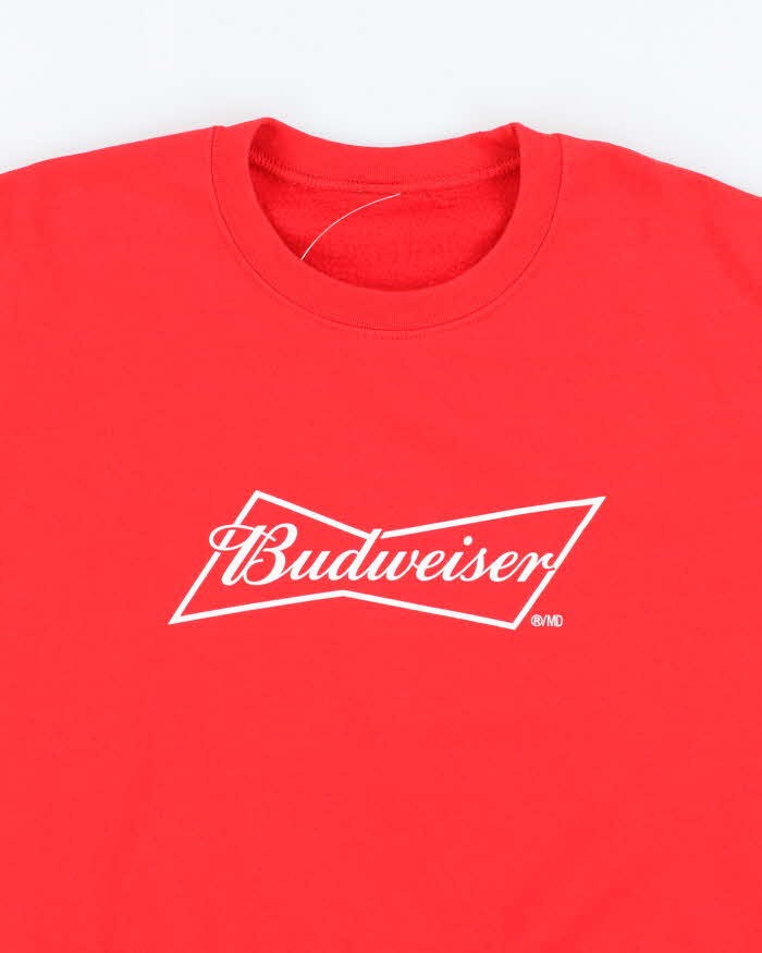 Vintage Y2K Budweiser Spell Out Sweatshirt - L
