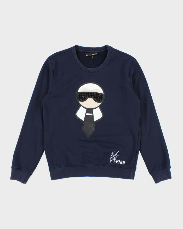 Vintage Y2K Fendi Karl Loves Fendi Graphic Sweatshirt - M