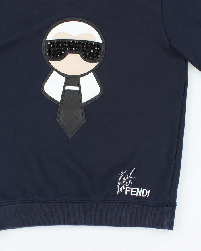 Vintage Y2K Fendi Karl Loves Fendi Graphic Sweatshirt - M