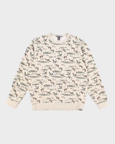 Vintage 2000's Eddie Bauer Duck All Over Print Sweatshirt - S