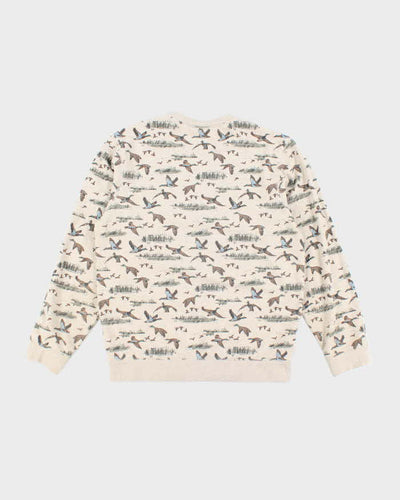 Vintage 2000's Eddie Bauer Duck All Over Print Sweatshirt - S