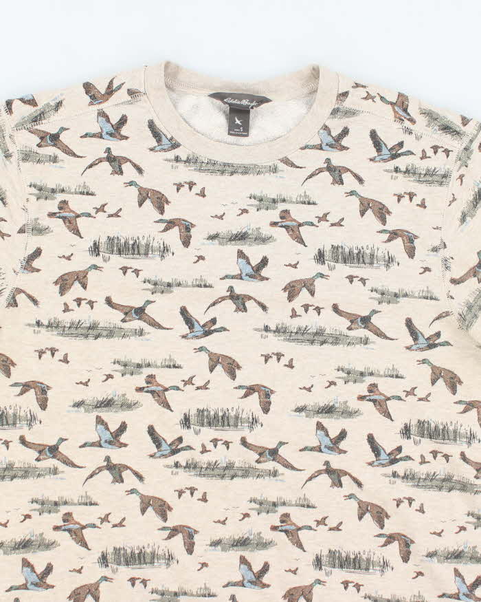 Vintage 2000's Eddie Bauer Duck All Over Print Sweatshirt - S