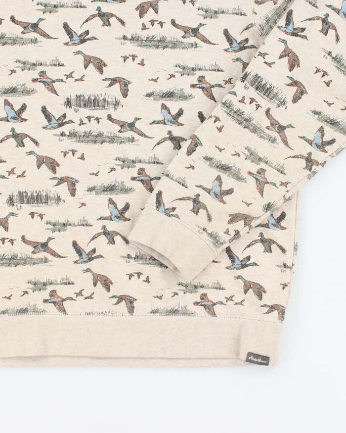 Vintage 2000's Eddie Bauer Duck All Over Print Sweatshirt - S