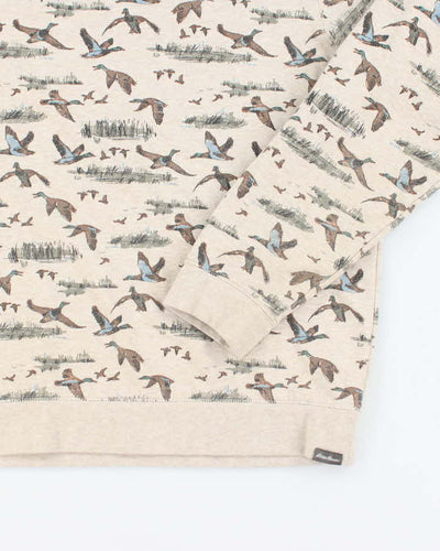 Vintage 2000's Eddie Bauer Duck All Over Print Sweatshirt - S