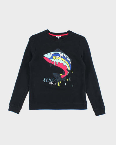 Vintage 2000's Kenzo Embroidered Logo Sweatshirt - M