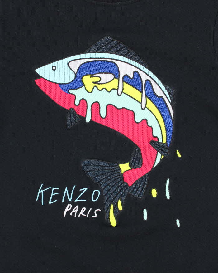 Vintage 2000's Kenzo Embroidered Logo Sweatshirt - M
