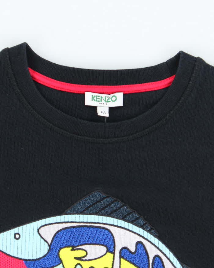 Vintage 2000's Kenzo Embroidered Logo Sweatshirt - M