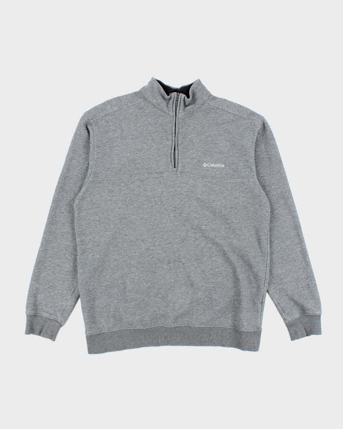 Vintage Y2K Columbia Small Logo Quarter Zip Sweatshirt - M