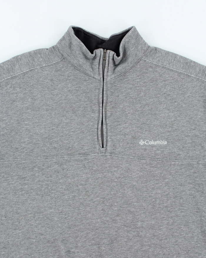 Vintage Y2K Columbia Small Logo Quarter Zip Sweatshirt - M