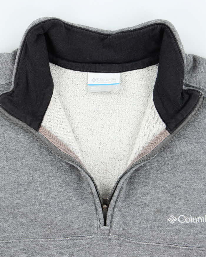 Vintage Y2K Columbia Small Logo Quarter Zip Sweatshirt - M