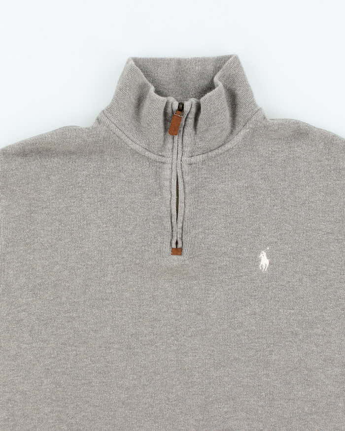 Vintage 2000's Ralph Lauren Small Horse Quarter Zip Hoodie - M