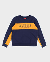 Vintage Y2K Guess Spell Out Two-Tone Sweatshirt - M