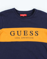 Vintage Y2K Guess Spell Out Two-Tone Sweatshirt - M