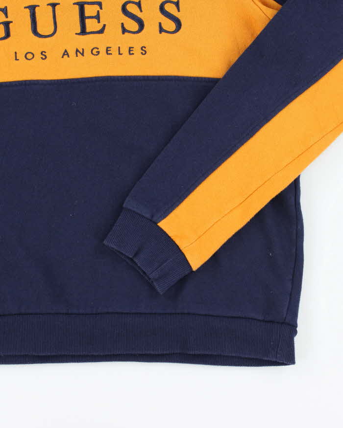 Vintage Y2K Guess Spell Out Two-Tone Sweatshirt - M