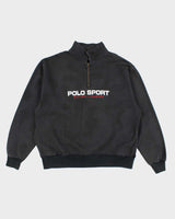 Vintage Y2K Polo Sport Faded Quarter Zip Spell Out Sweatshirt - XL