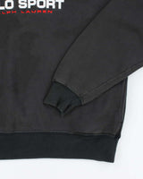 Vintage Y2K Polo Sport Faded Quarter Zip Spell Out Sweatshirt - XL