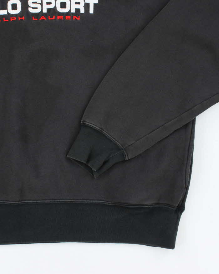 Vintage Y2K Polo Sport Faded Quarter Zip Spell Out Sweatshirt - XL