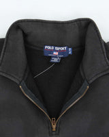 Vintage Y2K Polo Sport Faded Quarter Zip Spell Out Sweatshirt - XL