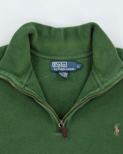 Vintage Polo By Ralph Lauren Quarter-Zip Sweatshirt - XL