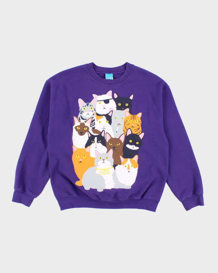 Vintage Y2K Enjoi Big Cats Logo Sweatshirt - M