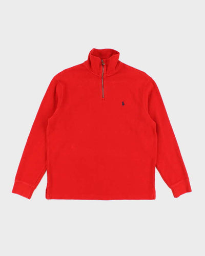 Vintage 2000's Ralph Lauren Small Horse Quarter Zip Sweatshirt - M