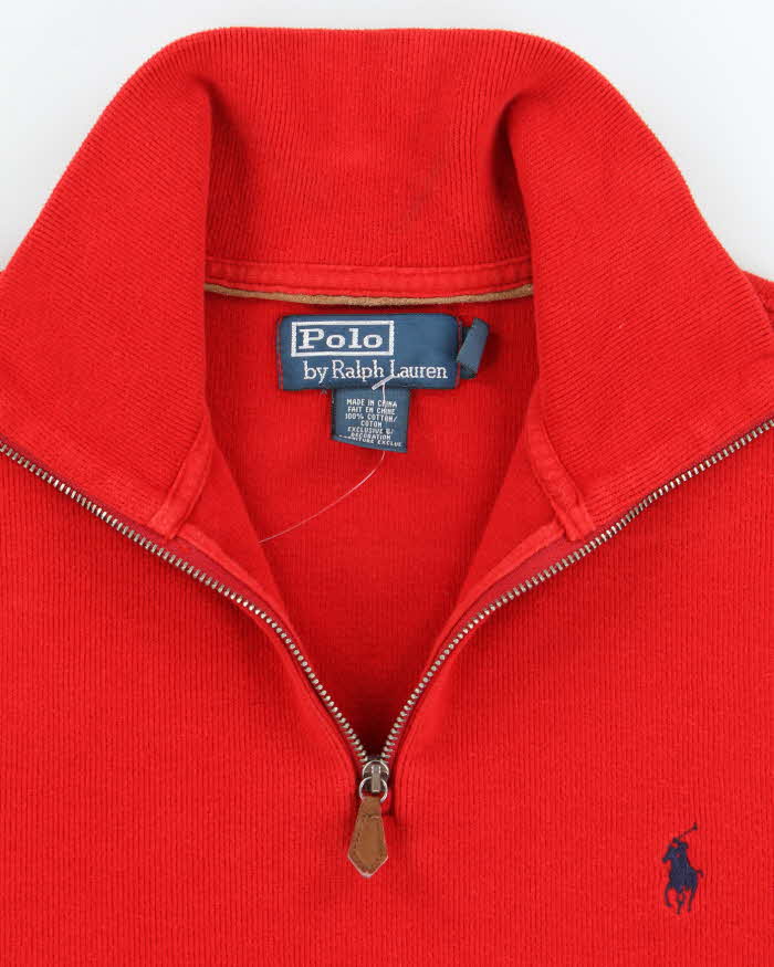 Vintage 2000's Ralph Lauren Small Horse Quarter Zip Sweatshirt - M
