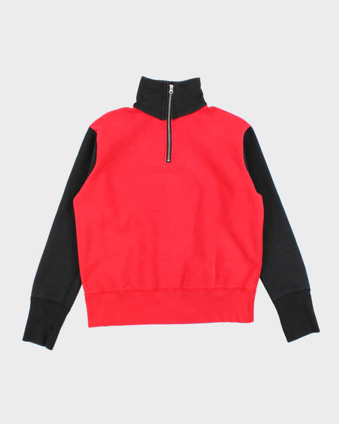 Vintage 90's Heavyweight Two Tone Quarter Zip Sweatshirt - M