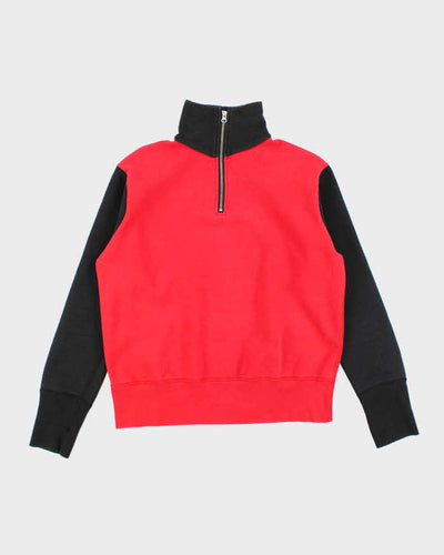 Vintage 90's Heavyweight Two Tone Quarter Zip Sweatshirt - M