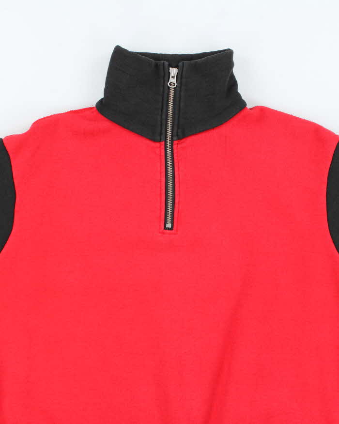 Vintage 90's Heavyweight Two Tone Quarter Zip Sweatshirt - M