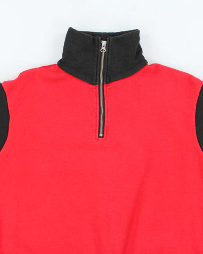 Vintage 90's Heavyweight Two Tone Quarter Zip Sweatshirt - M